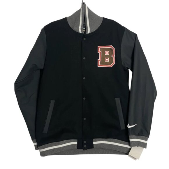 NWT Nike Team Varsity Lettermans Bomber Jacket Brown University Mens Size Large - Picture 1 of 8